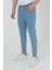 Erkek Likralı Jean Boyfriend Denim Açık Mavi Kot Pantolon 1