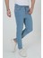 Erkek Likralı Jean Boyfriend Denim Açık Mavi Kot Pantolon 2