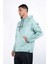 Erkek Regular Fit Kapüşonlu Omuz Detaylı Baskılı Sweatshirt 2