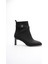 Kadın Süet Bot Lastikli Gold Aksesuarlı Siyah Esmira 2
