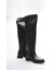 Kadın Dizüstü Çizme Yarım Fermuarlı Siyah Bihter 4