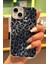 iPhone 11 Kılıf Hologramlı Siyah Leopar Desenli Darbe Emici Kamera Korumalı Silikon 1