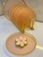 Pembe Gold Cam Pasta Tabağı 7’li Set – Işıltılı Sofra Sunum Tabakları (21 Cm) 1