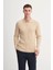 Premium Slim Fit Viskon Karışımlı Polo Yaka Bej Erkek Kazak 33210 2