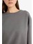 Coool Oversize Basic Gri Kadın Sweatshirt A4177AX/GR449 4