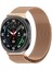 Samsung Galaxy Watch 8 40MM / 44MM / 46MM Classic Uyumlu Metal Tel Örgü Işlemeli Mıknatıslı Kordon 3