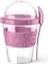 Titiz 600 ml Kaşıklı Yoğurt & Müsli Kabı - Taşınabilir Kase - Pembe 3
