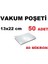 Gıda Vakum Poşeti 13CM x 26CM 50 Adet 80 Mikron, Gıda Ürünleri Vakum ile Paketleme Poşeti 13 x 25 Va 1