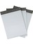 Orta Boy 100 Adet, 35X45X5 cm Cepli Plastik Kargo Poşeti Dayanıklı Su Geçirmez Gri Renk Gri 35 x 45 1