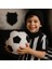 Goal Peluş Futbol Topu - Taraftar Siyah Beyaz Yumuşak Top - 20 cm Dekoratif ve Oyuncak Top 2