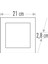 25 Watt Sıva Üstü Kare LED Panel Armatür CT-5272 6400 K (Beyaz Işık) 6