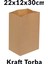 Kraft Kağıt Sapsız Torba 22X12X30CM 50 Adet (Gıda Paketi) Kağıt Paket 22 x 30 1