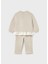 Kız Bebek Bej Sweat Pantolon Takım 2843 2