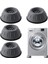 4lü Makine Ayağı Sarsıntı Ses Önleyici Kaydırmaz Vantuzlu-Koltuk Ayağı Siyah Siyah 4'lü Beyaz Eşya A 5