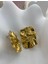 316L Çelik Gold Renk Vıp Küpe 3