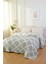 Lüks Multi Muslin %100 Pamuk Çift Kişillik Yatak Örtüsü 230X250 cm Battal Boy 2 Yastıklı 3