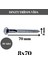 Trifon Vida 8X70 mm Altı Köşe Anahtar Başlı Vida 10'lu Paket 2