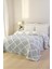 Lüks Multi Muslin %100 Pamuk Çift Kişillik Yatak Örtüsü 230X250 cm Battal Boy 2 Yastıklı 1