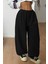 Erkek Kadın Baggy Bol Kesim Eşofman Altı Jogger Paça Siyah Gri Füme Oversize 5