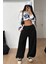 Erkek Kadın Baggy Bol Kesim Eşofman Altı Jogger Paça Siyah Gri Füme Oversize 6