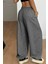Erkek Kadın Baggy Bol Kesim Eşofman Altı Jogger Paça Siyah Gri Füme Oversize 5