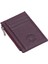 Ivo Fermuarlı Bozuk Para Bölmeli Unisex Hakiki Flötr Deri Kartlık - Mor 2