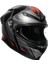 K6 S Karve Matt Black Grey Red Kapalı Kask 1