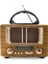 Küçük Mini Boy Retro Ahşap Tasarım Bluetooth Hoparlörlü Radyo – Fm/am Destekli, Şarjlı ve Taşınabilir Radyo NS-8108 (4887) 1