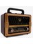 Büyük Boy Telefon Tutma Saplı Retro Ahşap Tasarım Bluetooth Hoparlörlü Radyo – Fm/am Destekli, Şarjlı ve Taşınabilir Radyo NS-8077 (4887) 2