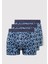 3lü Baskılı Mavi Boxer 0912204-85803 1