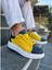 Premium Bağcıklı Günlük Taraftar Erkek Sneaker Sarı Lacivert 1