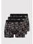 3lü Grafik Baskılı Siyah Boxer 0912233-900 1