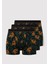 3lü Kaplan Baskılı Siyah Boxer 0912203-900 1