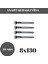 Trifon Vida 8X130 mm Altı Köşe Anahtar Başlı Vida 50'li Paket 5