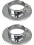 Metal Krom Yuvarlak Gardrop Borusu Flanşı 25MM 2 Adetli Set BK024 Dolap Içi Düzenleyiciler Gri 1