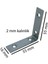 10 Adet 16X55 mm Metal L Gönye Köşe Bağlantı ve Vidaları Mobilya Bağlantı Elemanları Gri 2