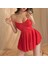 Fantezi Kırmızı Seksi Mini Elbise Fantezi Gecelik 2