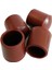 21 mm Pvc Sandalye Ahşap Ayak Pabucu Sessiz Yumuşak - Kahve(4 Adet) Keçeler Kahverengi 1
