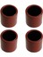21 mm Pvc Sandalye Ahşap Ayak Pabucu Sessiz Yumuşak - Kahve(4 Adet) Keçeler Kahverengi 2