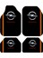 Opel Logolu Sarı-Kırmızı Şeritli Siyah Oto Paspas Takımı – Universal, Kaymaz ve Yıkanabilir 1