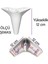 4 Adet Zelve 12 cm Beyaz Lüx Mobilya Kanepe Sehpa Ünite Koltuk Ayağı Baza Ayak Masa Ayakları Beyaz T 3