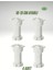 4 Adet 10-15 cm Ayarlı Baza-Dolap Ayağı Beyaz 4'lü Tr 1