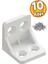 Mobilya Eşya Dolap Köşebent Bağlantı Sabitleme Sabitleyici L Gönye 28X28X30 mm Plastik (10 Adet) Mob 1