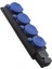 Kauçuk 1 x 16 Amper Monofaze Dörtlü Grup Priz - 220 Volt - Siyah - OR2107 4 Yok Yok 1