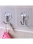 5 Adet Güçlü Şeffaf Yapışkan Duvar Askılar Banyo Mutfak Dolap Havlu Kanca Askısı Askı Şeffaf 6