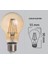 6WATT E27 Duylu Gold Bal Rengi Işık Flamanlı 400LÜMEN Şeffaf LED Ampul A Enerji Tekli Sarı Işık E27 4