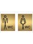 Wc Tuvalet Tabelası Kapı ve Duvar Yönlendirme Levhası 10X12 cm 2 Ayrı Metal Levha 1