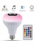 Bluetooth Hoparlörlü Kumandalı Rgb Akıllı LED Ampul-16 Renk Tekli Cool White E27 Akıllı Ampul 0 - 25 1