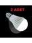 7W Enerji Tasarruflu LED Ampul ( 2 Adet ) Beyaz Işık LED Ampul 3 Watt Beyaz 2