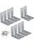 10 Adet Mobilya Dolap Duvar Sabitleme Metal Köşebent 100X100X40 mm Bağlantı Aparatı L Demiri Gönye M 5